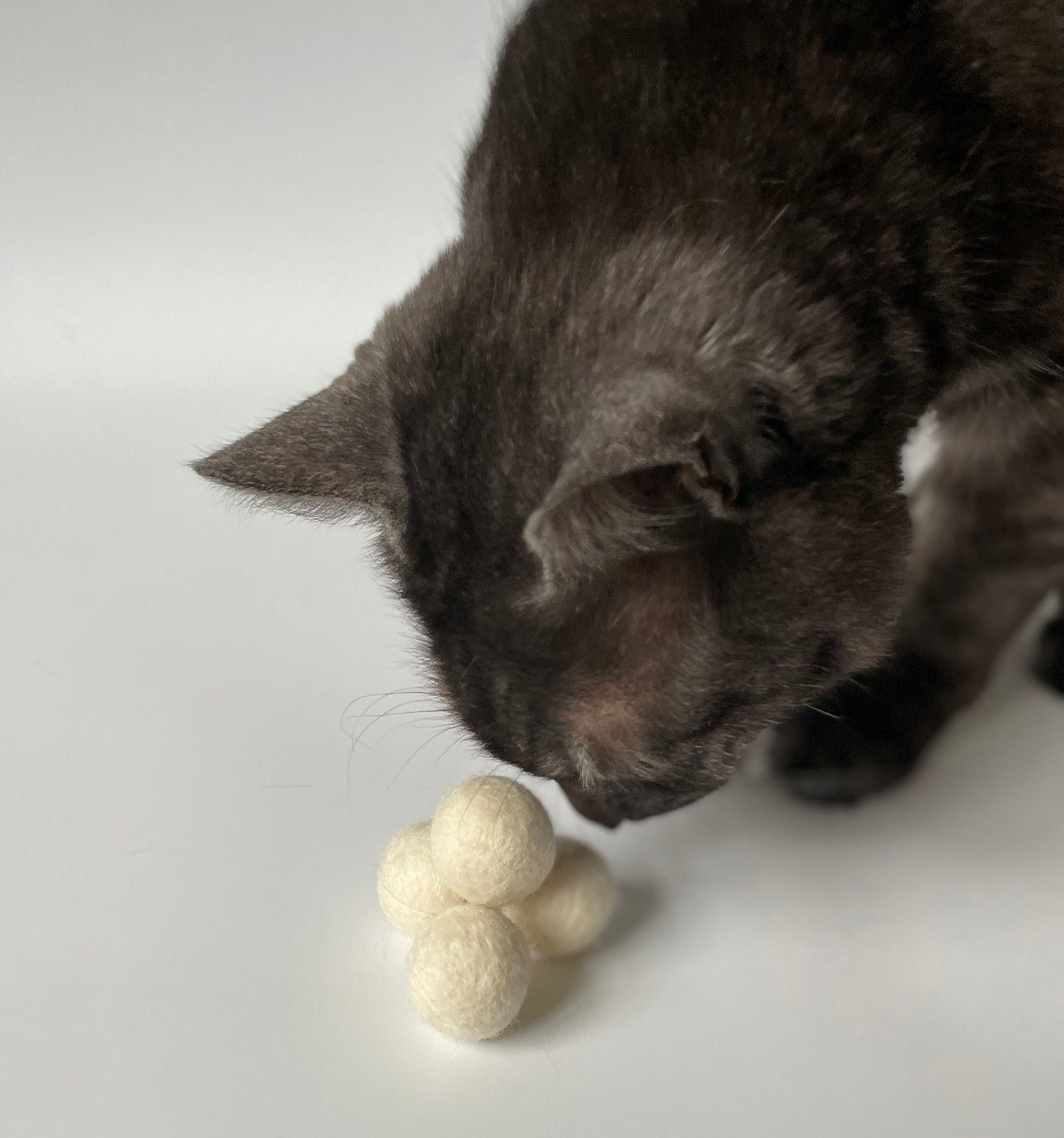 Cat Toy Balls Natural Wool